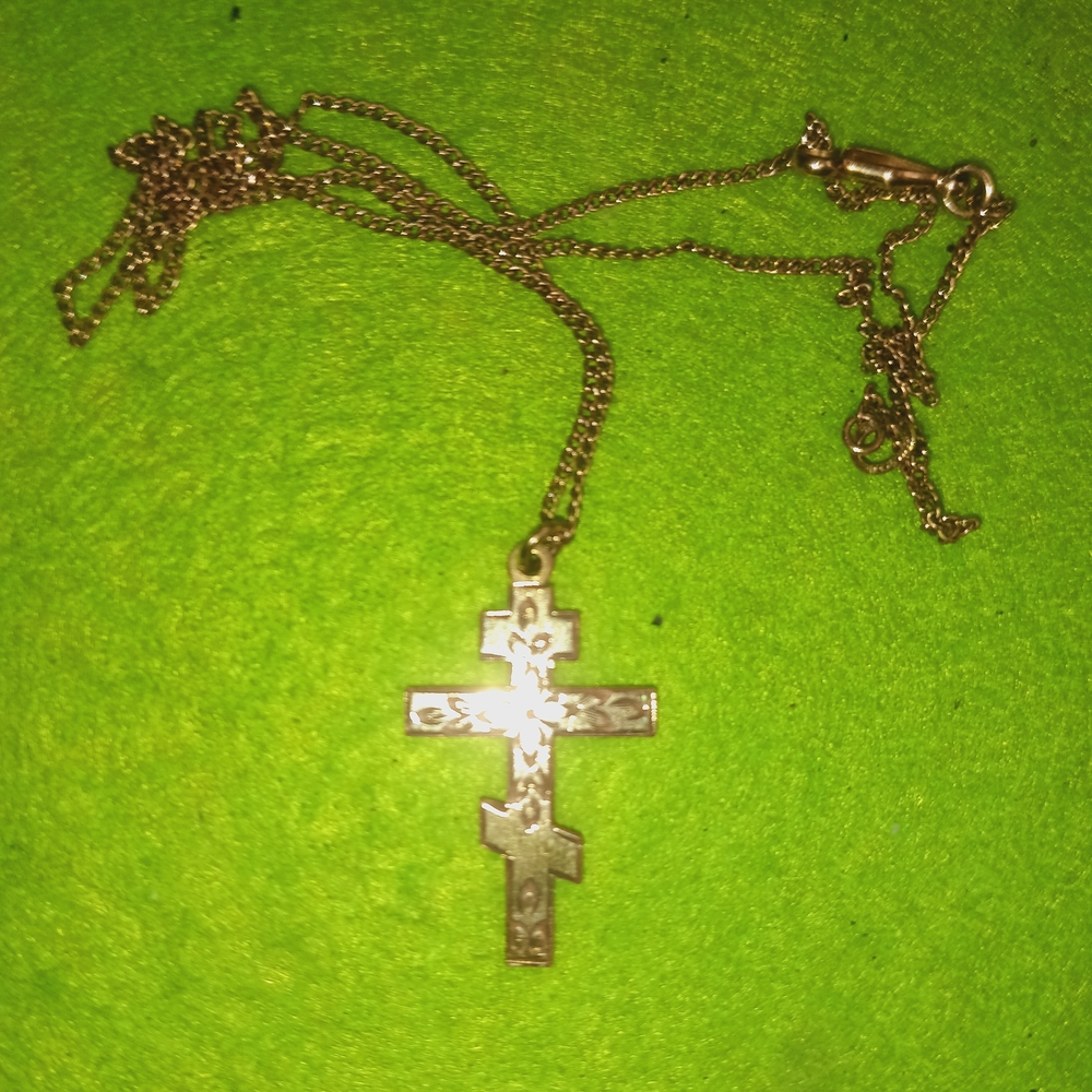10k Gold Filled Cross Pendant Necklace